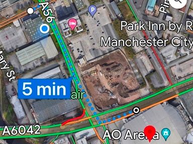 disabled car parking ao arena manchester